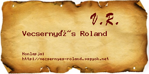 Vecsernyés Roland névjegykártya