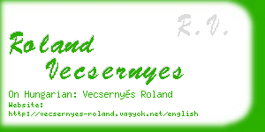 roland vecsernyes business card